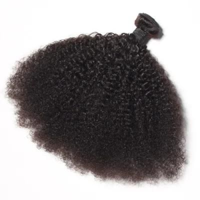 Kbeth Afro Kinky Human Hair Extension Puffy Weaving for Black Women Custom Short Remy 100% Virgin Brazilian Hair Weft Wholesale