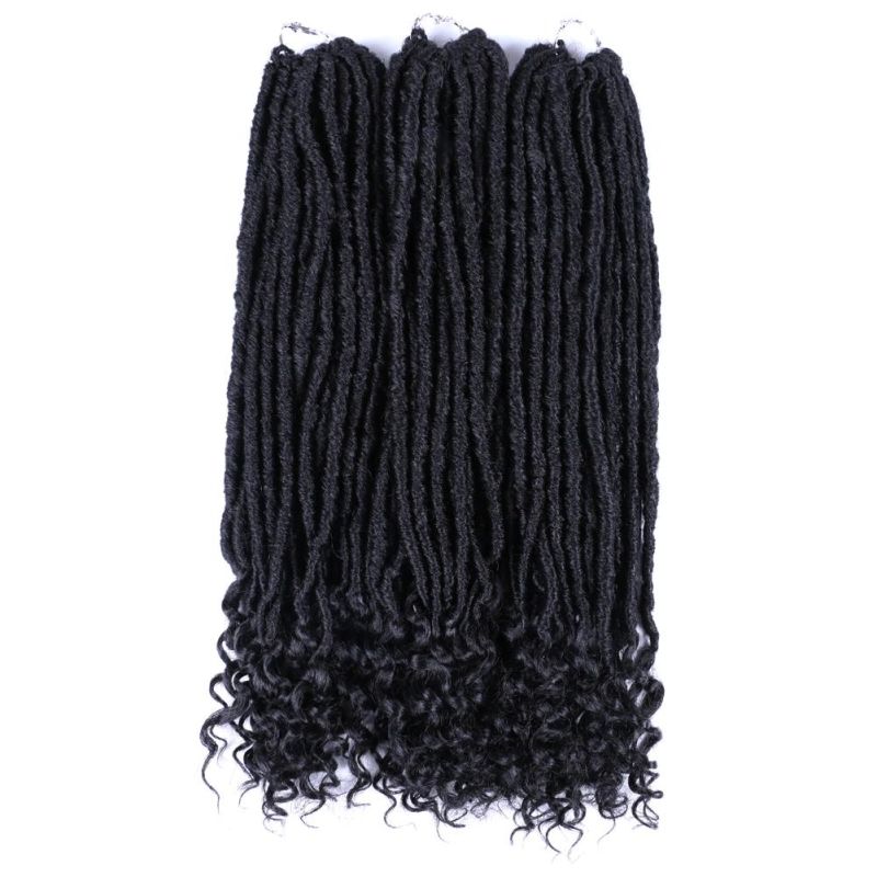 18 Inch 24 Strands Dreadlocks Hair Extensions Goddess Faux Locs Crochet Hair