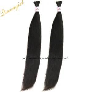 Cuticle Silk Natural Black Hair Virgin Braiding Bulk Chinese Straight Human Hair Extension