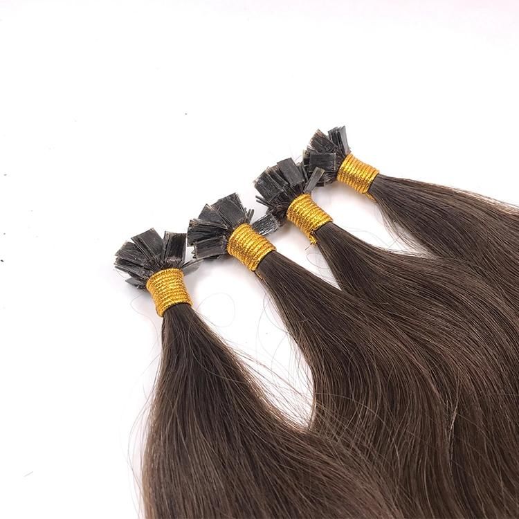 Wholesale Raw Remy Virgin Human Hair Natural Wavy Flat Tip Hair Extension