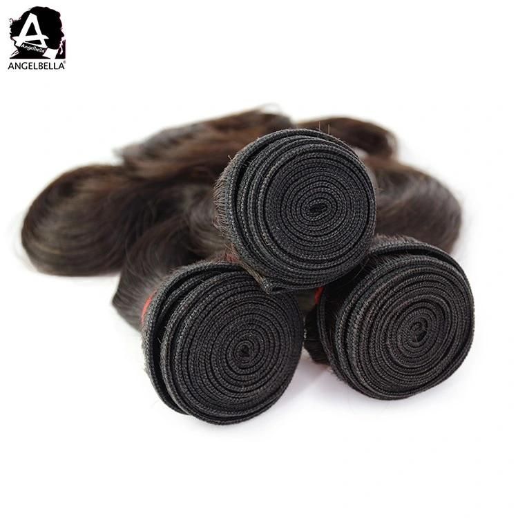 Angelbella Virgin Human Hair Weaving 8-14inch Natural Black Body Wave Mink Hair Weave