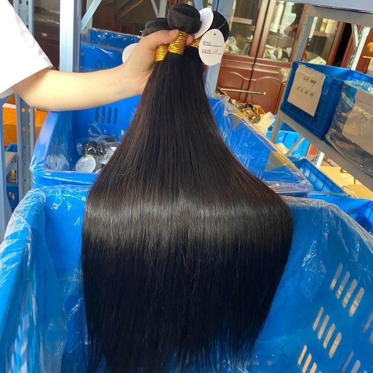 2022 Hot Selling Natural Color Shiny Bone Straight Human Hair Extensions for Women