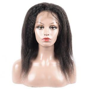 150% Denisty 1b# Natural Color 10 Inches to 24 Inches Aavailable Kinky Straight Wave Human Hair Lace Frontal Wig