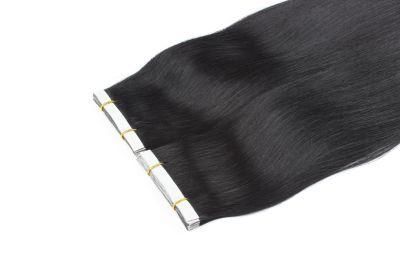 PU Skin Weft Hand Tied Tape in Adhesives Remy Human Hair Extensions 16&quot; 20&quot; 24&quot; Invisible Seamless