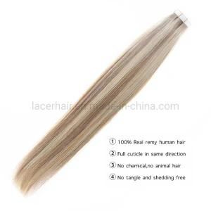 P#10-16-613 Top Quality Remy Human Hair Extension Tape in Extensions Brazilian Virgin Hair