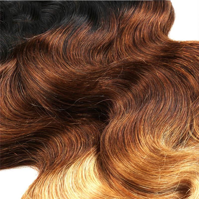 Wholesale Ombre Highlight Color Natural Human Hair Weave Bundles Human Hair Bundles Brazilian Virgin Hair Weaving Human Hair Extensions