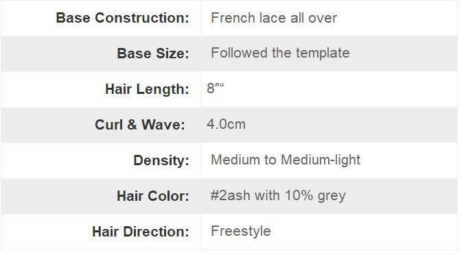 Custom Bleached Knots French Lace Toupee for Men
