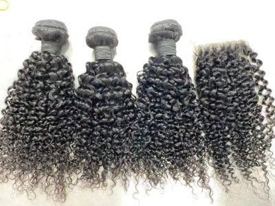 Wholesale Aliexpress Online Shopping Mink Virgin Cuticle Aligned Brazilian Human Hair Bundles with Lace Closure 4X4