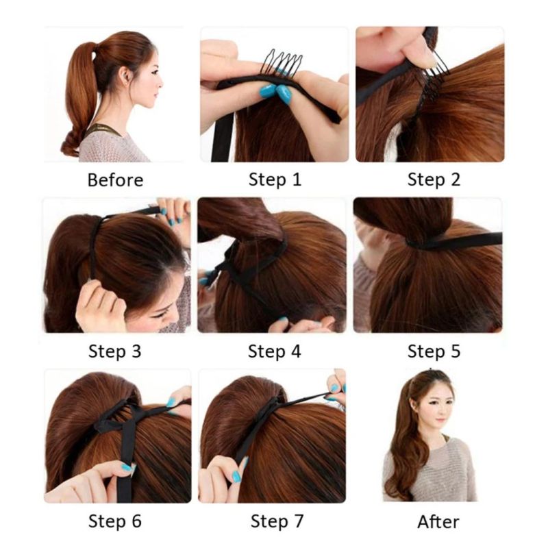 Kbeth Ponytail Hair Extension for Women Sooth Swoop Top Knotbun for Summer Look! 2021 Fashion Body Wave Straight Kinky Curly Human Hair Ponytail Extensions