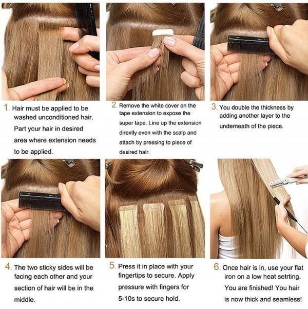 Custom Color Virgin Cuticle Aligned Brazilian Hair Double Drawn Tape in Hair Extensions Vendor 100% Raw Remy Human Hair