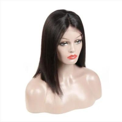 13X6 Straight Bob Lace Front Wigs Pre Plucked Bleached Knots Glueless Remy Brazilian Short Human Hair Wigs