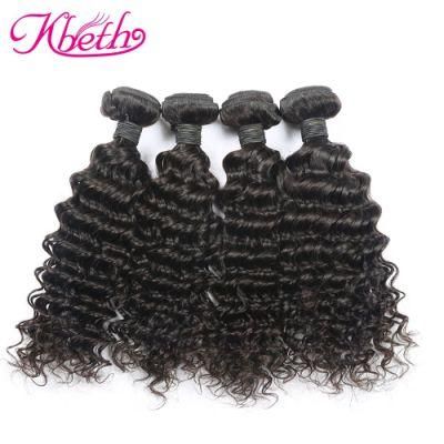 Kbeth Kinky Curly Hair Top Quality Double Weft Mink Peruvian Human Hair Weave Extensions Black