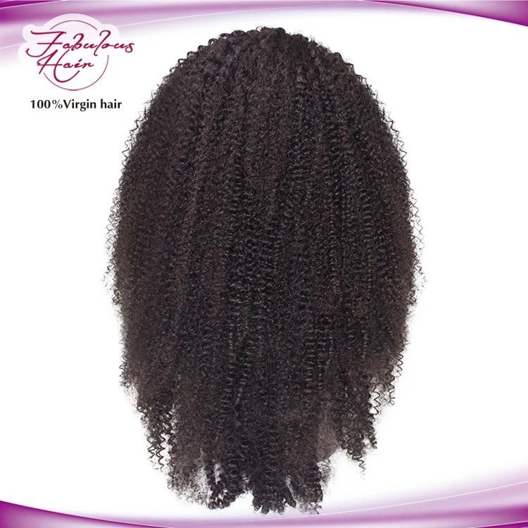 Natural Black Wigs 100% Afro Hair Malaysian Human Hair Wigs