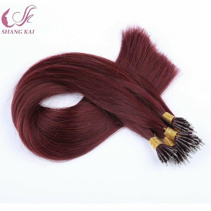 High Quality Brazilian Human Hair Virgin Remy Nano Ring Hair Extension