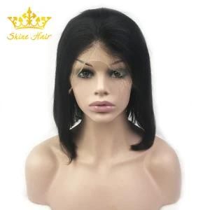 Wholesale Virgin/Remy Human Hair Full Lace Bob Wig in Natural Black Color