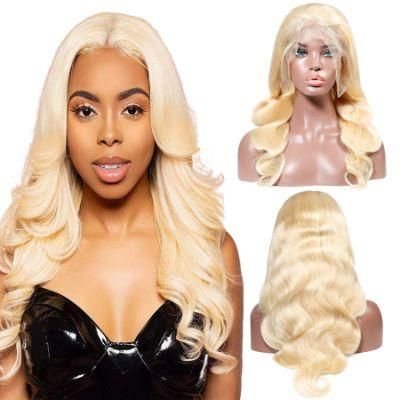 13X4 613 Lace Front Human Hair Wigs 16 Inch 613 Blonde Wig Body Wave Glueless Pre Plucked Hair Line