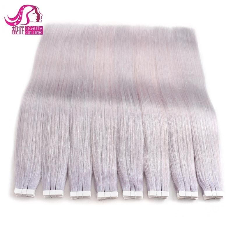 Piano Color Remy Tape in Hair Extensions on Tape Weft Hair Straight 20PCS Invisable Tape Hair 16-24" Seamless Skin Weft Hair