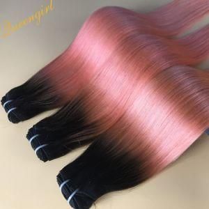 22inch Silk Straight Remy Human Hair Weave 2 Tones Indian Ombre Hair Factory