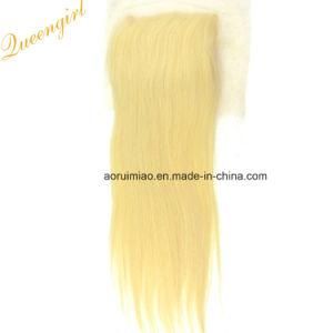 4X4inch Swiss Lace Closure 613# Straight Remy Blond Virgin Brazilian Human Hair Closures