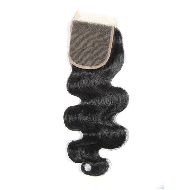 Brazilian Virgin Hair Remy Human Hair 4*4 Swiss Lace Closure