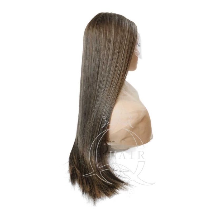 Long Stock Luxury Bleached Top Silky Soft European Virgin Hair Brazilian Hair Lace Top Wig Jewish Wigs Kosher Wig Sheitel Custom Human Hair Wigs Wholeselling