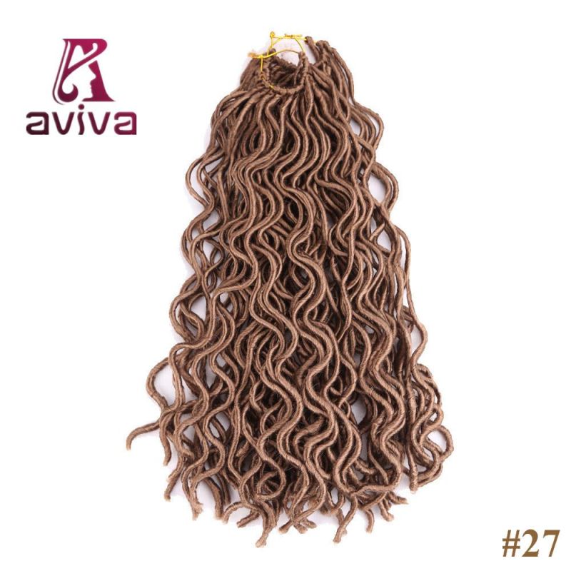 (24 Roots-1 Pack) 20′′ Wavy Faux Locs Crochet Synthetic Braiding Hair Soft Curly Fauxlocs Havana Mambo Twist Kanekalon Hair Extensions Braids