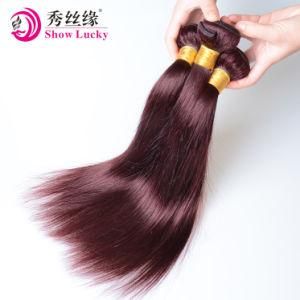Professional Supplier 99j# Burgundy Red Virgin Hair Bundles Mongolian Human Hair
