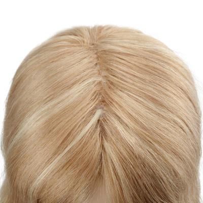 Integration Base Blond Color Women&prime;s Wig Good Quality Natural Hair Toupee