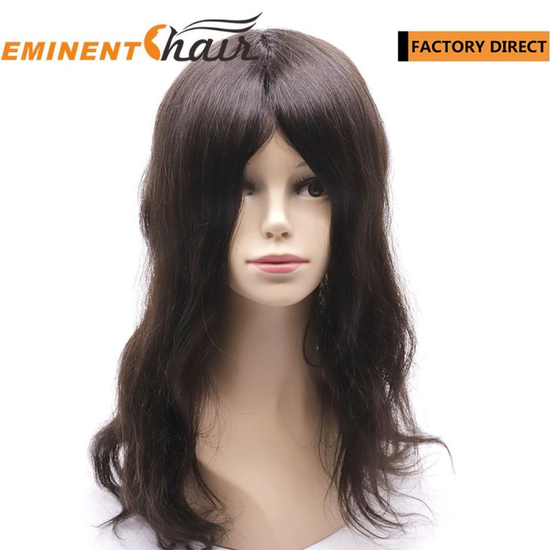 Natural Effect Remy Hair Women Integration Hair Replacement System