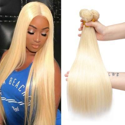 High Quality 100% Human Hair Weave Silk Straight Hair Bundles 18&quot; Blonde Color