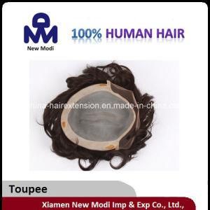 Human Hair Toupee with Remy Hair