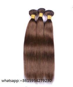 Human Hair Weft Extension Color 4 Straight Hair Long Hair
