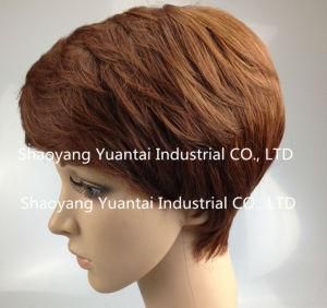 Bright Color Short Synthetic Hair Wig for Woman/ Human Hair Feeling