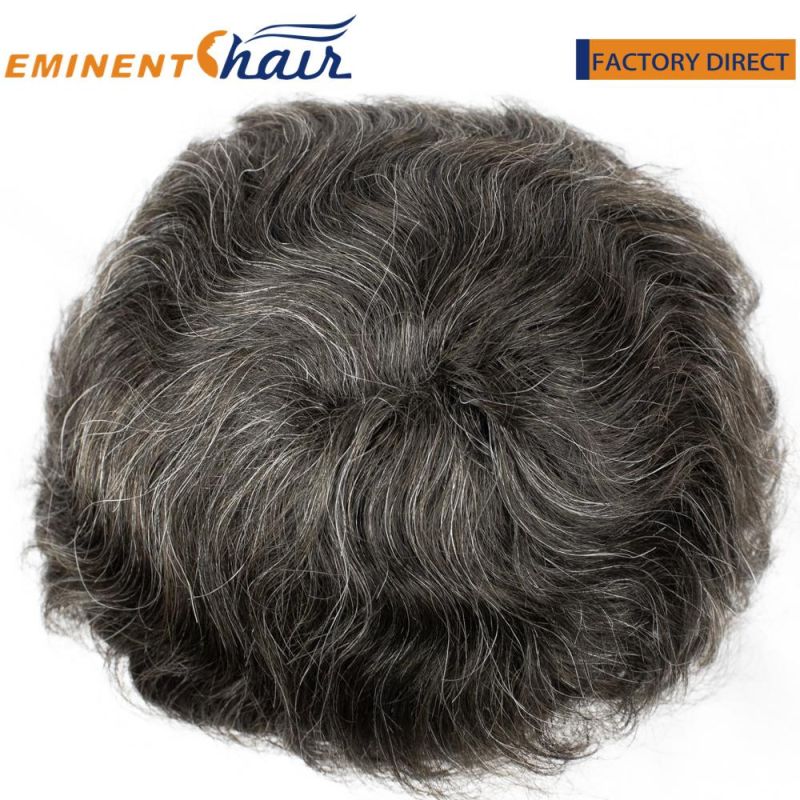 Natural Hairline Lace Men′s Hair Prosthesis Toupee