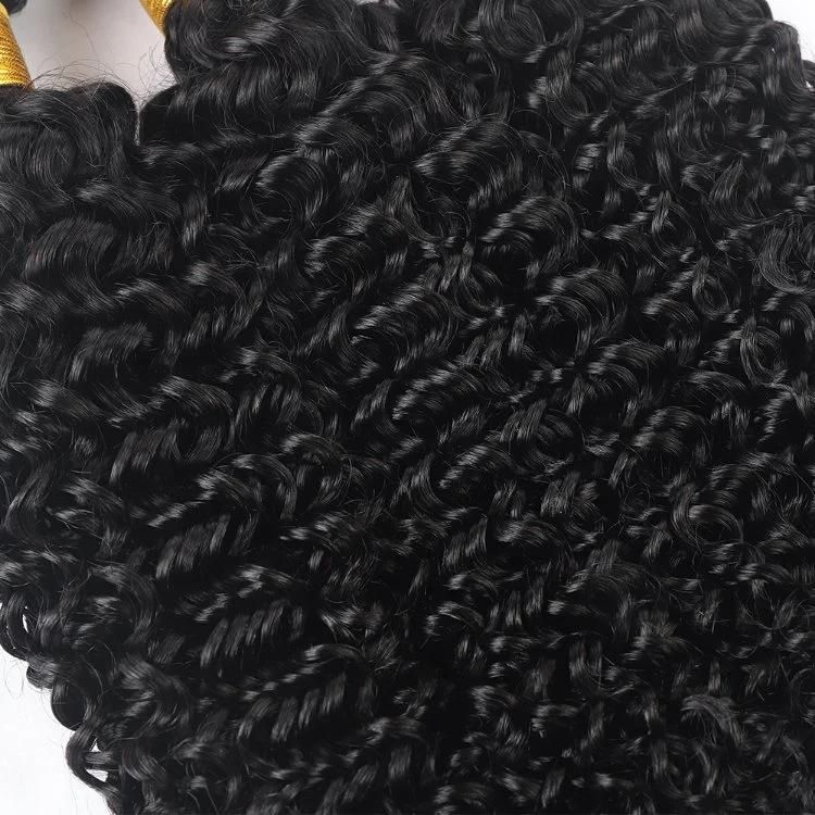 Non Remy Kinky Curly Human Hair Bundles Brazilian Hair Weaves Wholesale