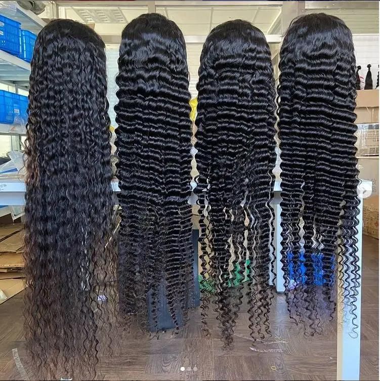 Cheap Wholesale Brazilian Straight 360 Full Lace Front Human Hair Wigs for Black Women Natural HD Transparent Lace Frontal Wigs