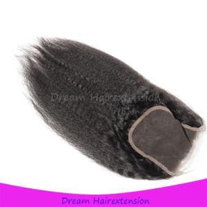 Large Stock for 4X4 Kinky Straight Brazilian Hair Closure