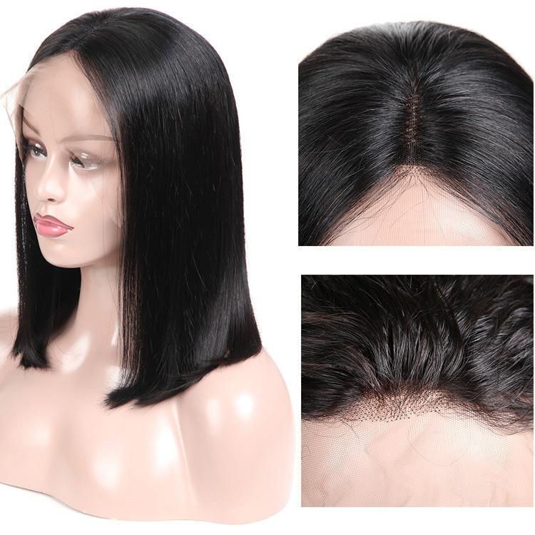 12A Grade Transparent HD Top Lace Wig Short Brazilian Bob Wig Lace Front Glueless Wigs