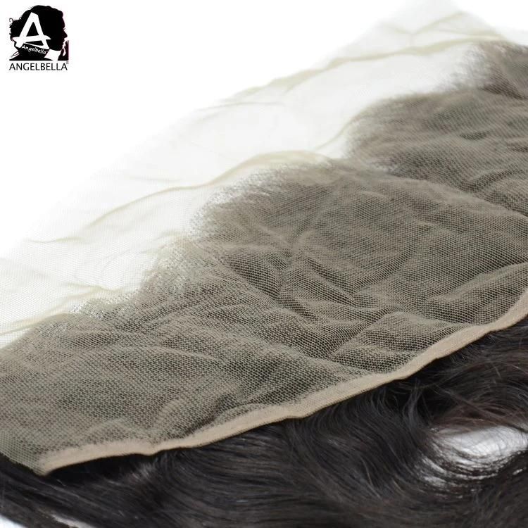 Angelbella Free Part 13X4 100% Raw Indian Human Hair Body Wave Lace Frontal with Baby Hair