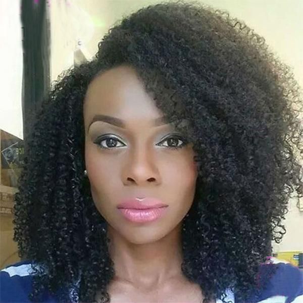 Kbeth Human Hair Wig for Portuguese Black Women Perruque Afro Naturelle Marley 4c Short Custom Lace Frontal Kinky Curly Weave Kinky Wild-Curl up Hair Wigs