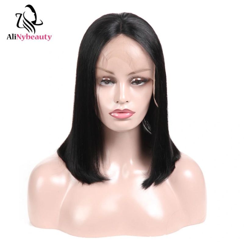 Short Bob Human Hair Wholesale 1b Color Lace Front Wig