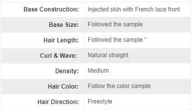 Full Skin Cap with Lace Front Injected Hair Blond Color Hair Replacement Systems for Women