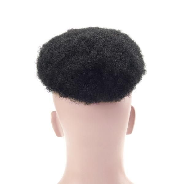 Afro Curl Mono Base with Npu Around Hair Replacement Men