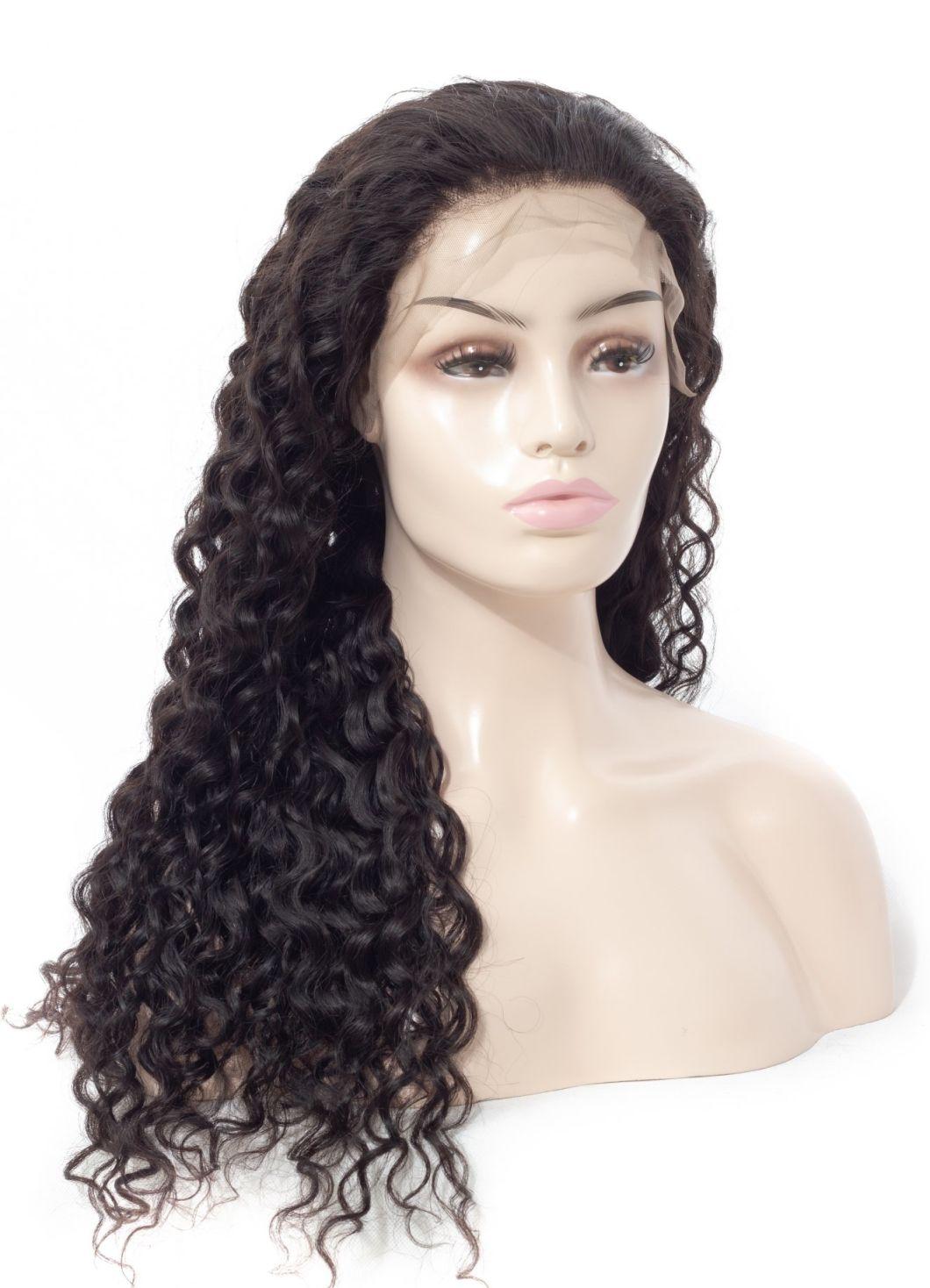 Chinese Factory Water Wave Natural Human Hair Lace Wig