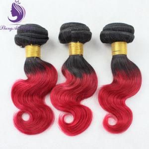 Stock 1b/Red Human Virgin Hair Weave