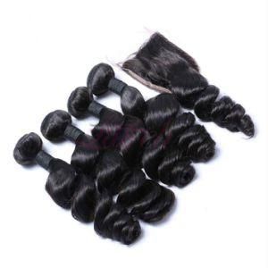 Brazilian Loose Wave Human Hair with Closure