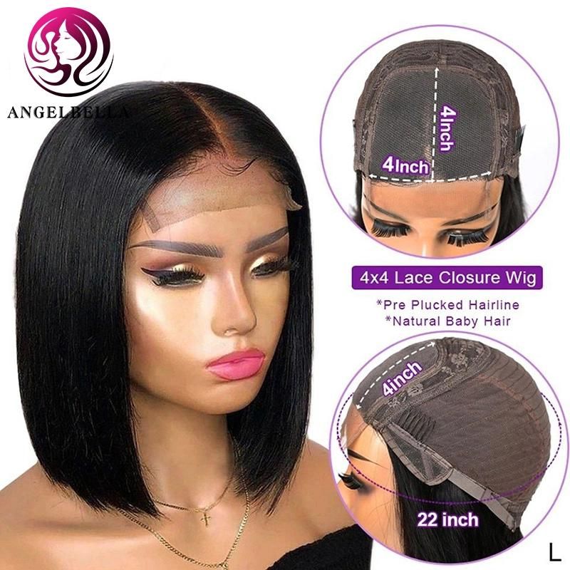 14 Inches Wholesale 100% Natural Real Human Hair Wig Machine Made Silk Top Bulk Lace Front Africa Wig