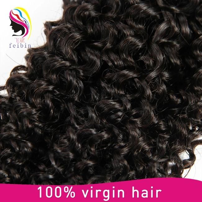 Raw Unprocessed Kinky Curl Hair Mongolian 100% Human Hair Extension