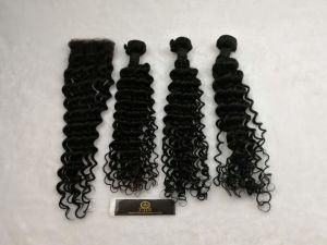 Unprocessed Brazilian Virgin Human Hair with Virgin Hair Bundles of Straight Natural Color