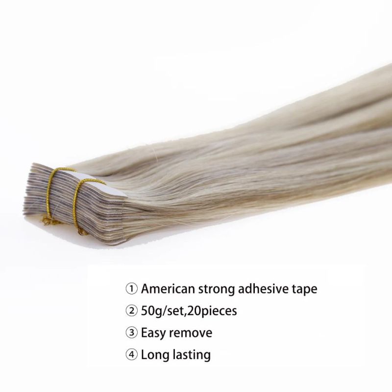 Double Drawn Remy European Injection Tape in Invisible Tape Hair Extensions
